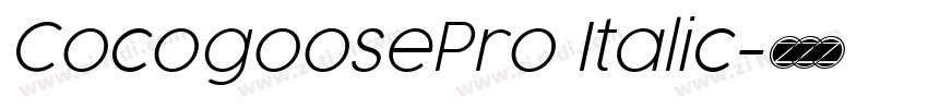 CocogoosePro Italic字体转换
